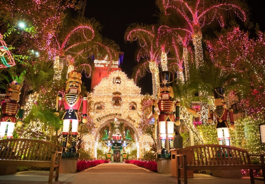 The Mission Inn Hotel & Spa’s Festival of Lights display in downtown Riverside, California. (Mission Inn Hotel & Spa)