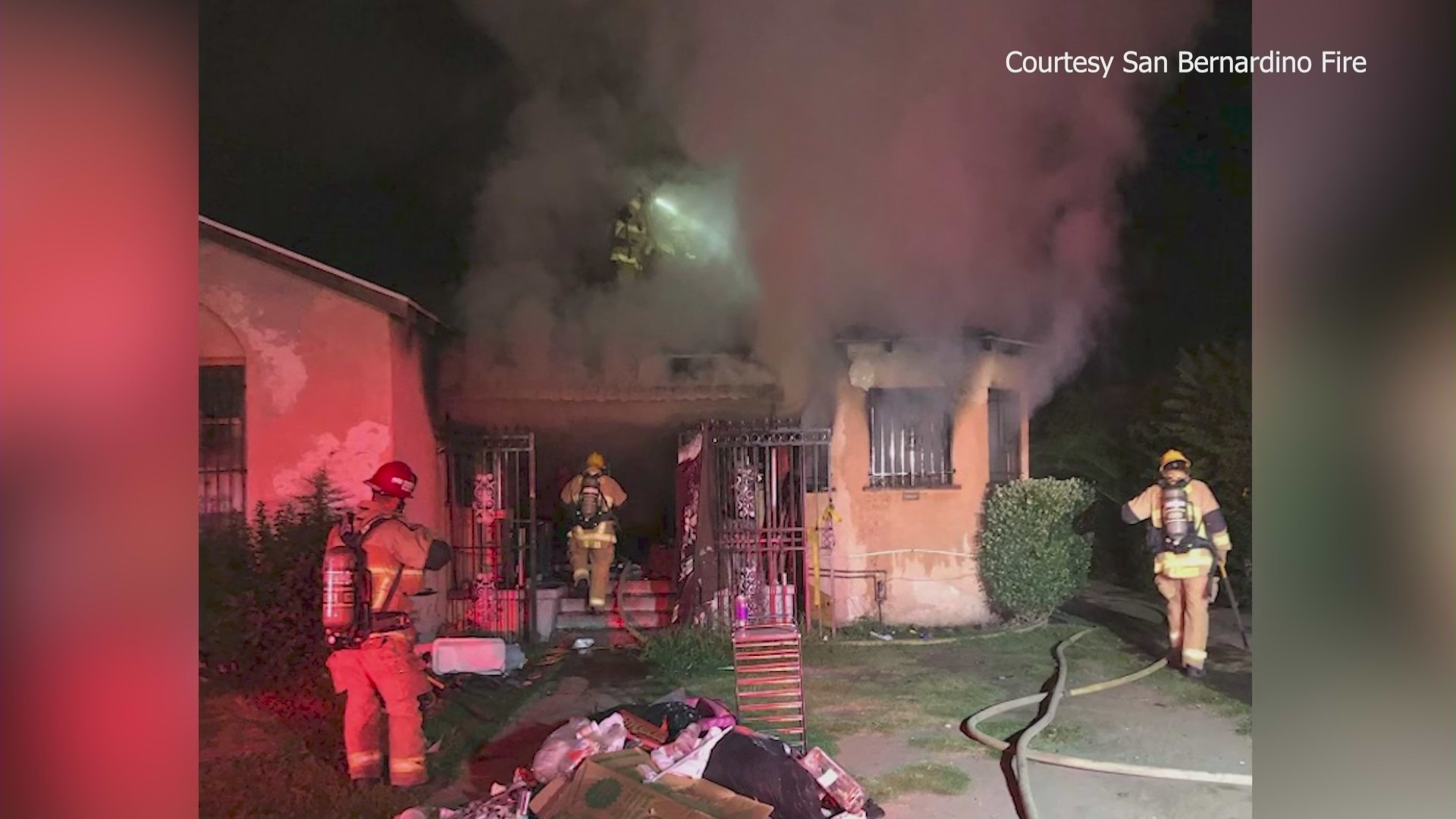 A house fire in San Bernardino claimed the lives of two people on Sept. 25, 2023. (San Bernardino County Fire Department)