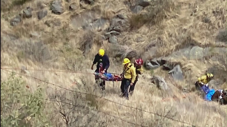 A Southern California man who crashed his truck into a steep ravine recalls the terrifying ordeal and miraculously surviving five days without food or water on Aug. 29, 2023. (Kern County Fire Department)