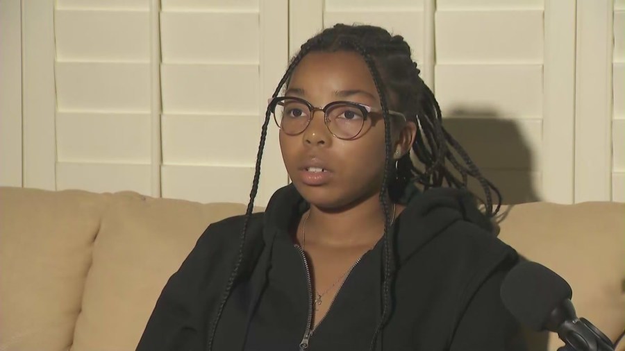 Kassidy Jones, 13, is speaking out after she was beaten inside a Los Angeles McDonald's by a unknown woman on on Sept. 6, 2023. (KTLA)