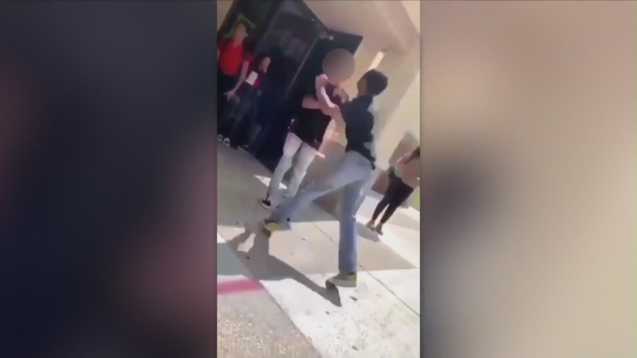 Video captured on a student's cell phone shows the moments before Diego Stolz is attacked by two teens in September 2019. Stolz died nine days after the attack. (Video provided by family attorneys)