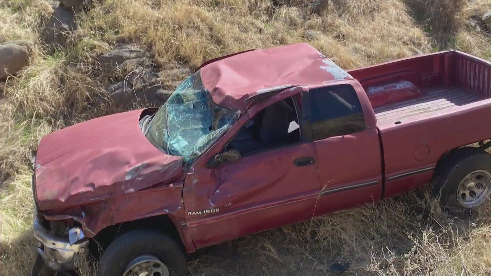 A Southern California man who crashed his truck into a steep ravine recalls the terrifying ordeal and miraculously surviving five days without food or water on Aug. 29, 2023. (Kern County Fire Department)