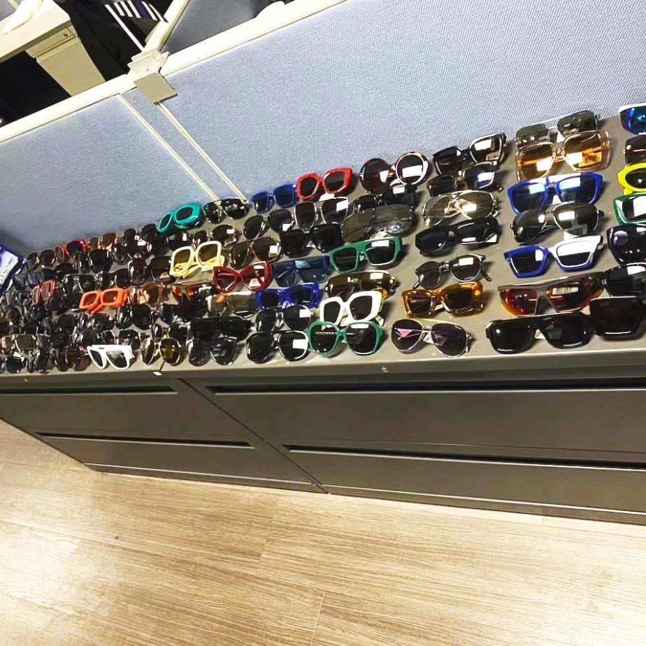 Two suspects were arrested after allegedly stealing around $25,000 worth of designer sunglasses from a shopping mall in Downey on Sept. 8, 2023. (Downey Police Department)