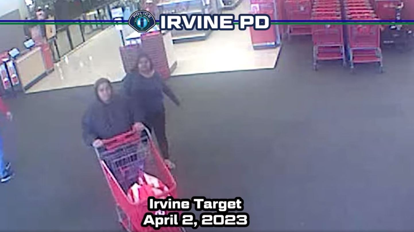 A couple was arrested after allegedly stealing around $17,000 in merchandise from Target stores in Orange County. (Irvine Police Department)