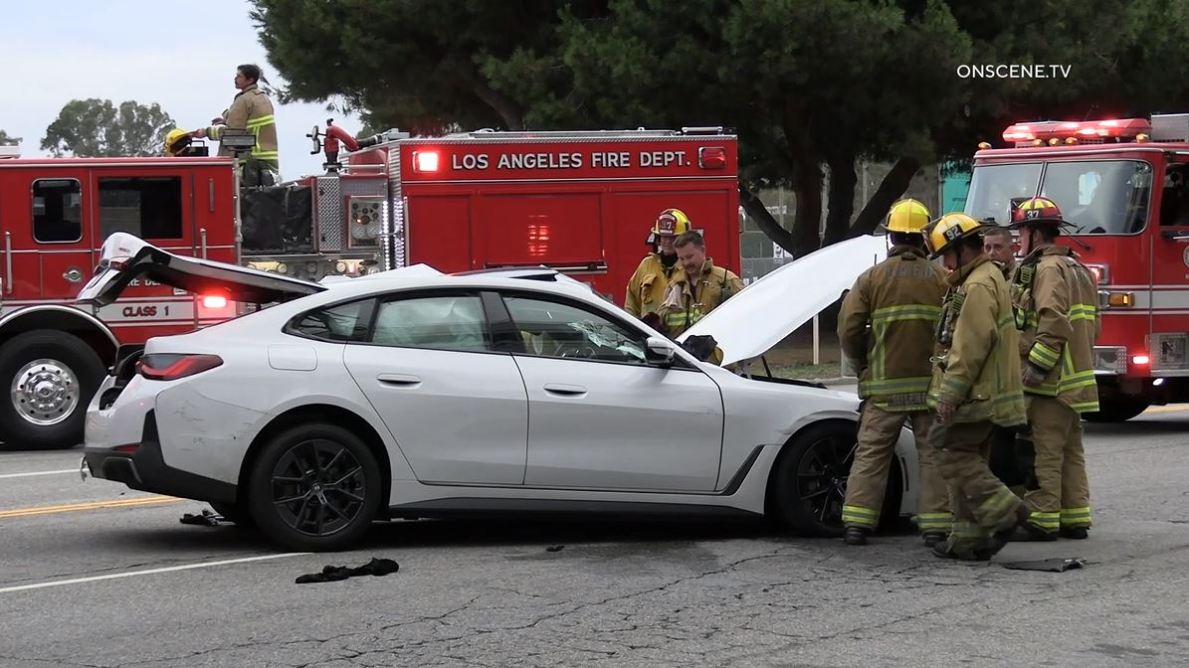 Two people were killed and three others were critically injured after a deadly crash in Westwood on September 2, 2023. (OnScene.TV)