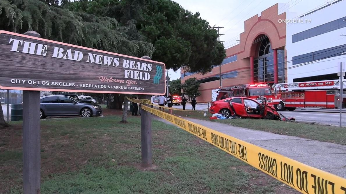 Two people were killed and three others were critically injured after a deadly crash in Westwood on September 2, 2023. (OnScene.TV)