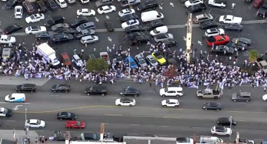 Pro-Israeli rally in Encino