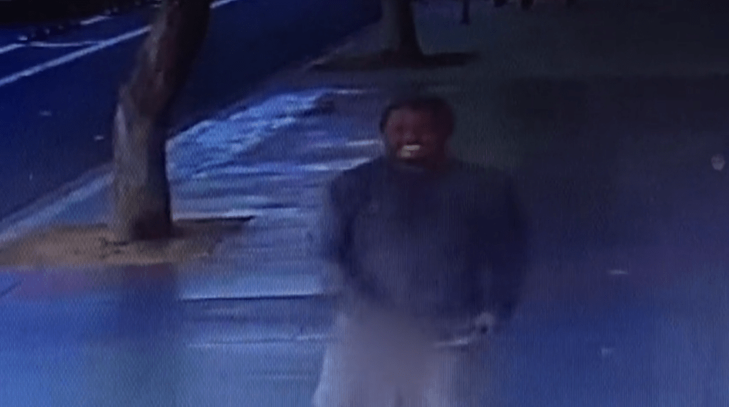 Sexual assault of woman by homeless man caught on cameras