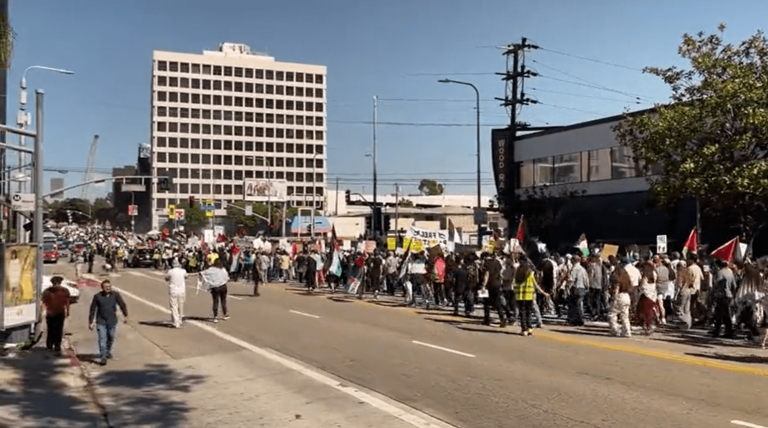 Thousands march through West L.A. in support of Palestine