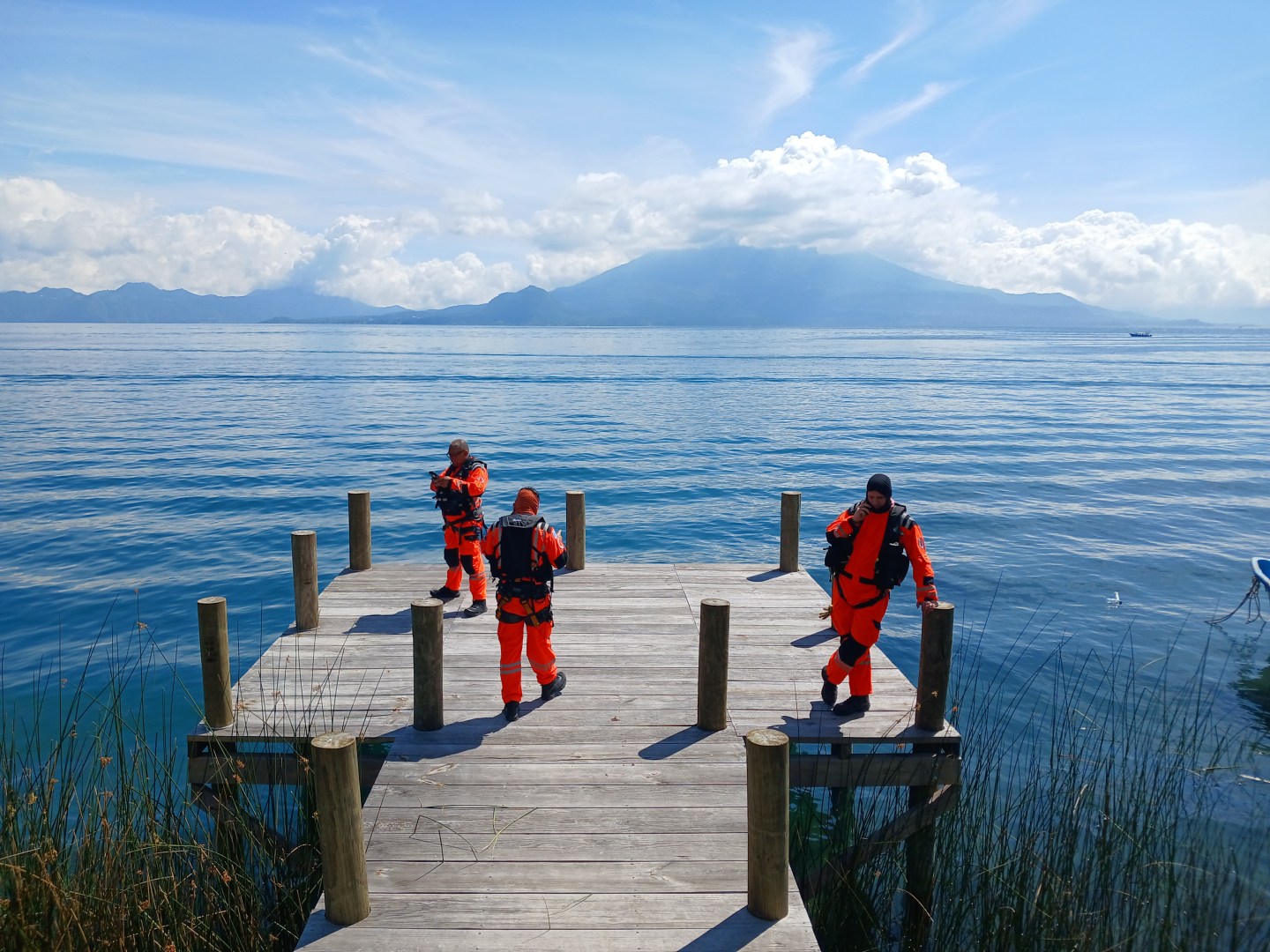 Land, air and water crews are searching for Nancy Ng, 29, a Monterey Park woman who disappeared on Oct. 19, 2023 while at a yoga retreat in Lake Atitlán, Guatemala. (Black Wolf Helicopters)