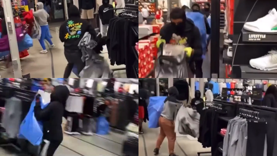 Video: Group of juveniles ransacks Nike store in Watts 