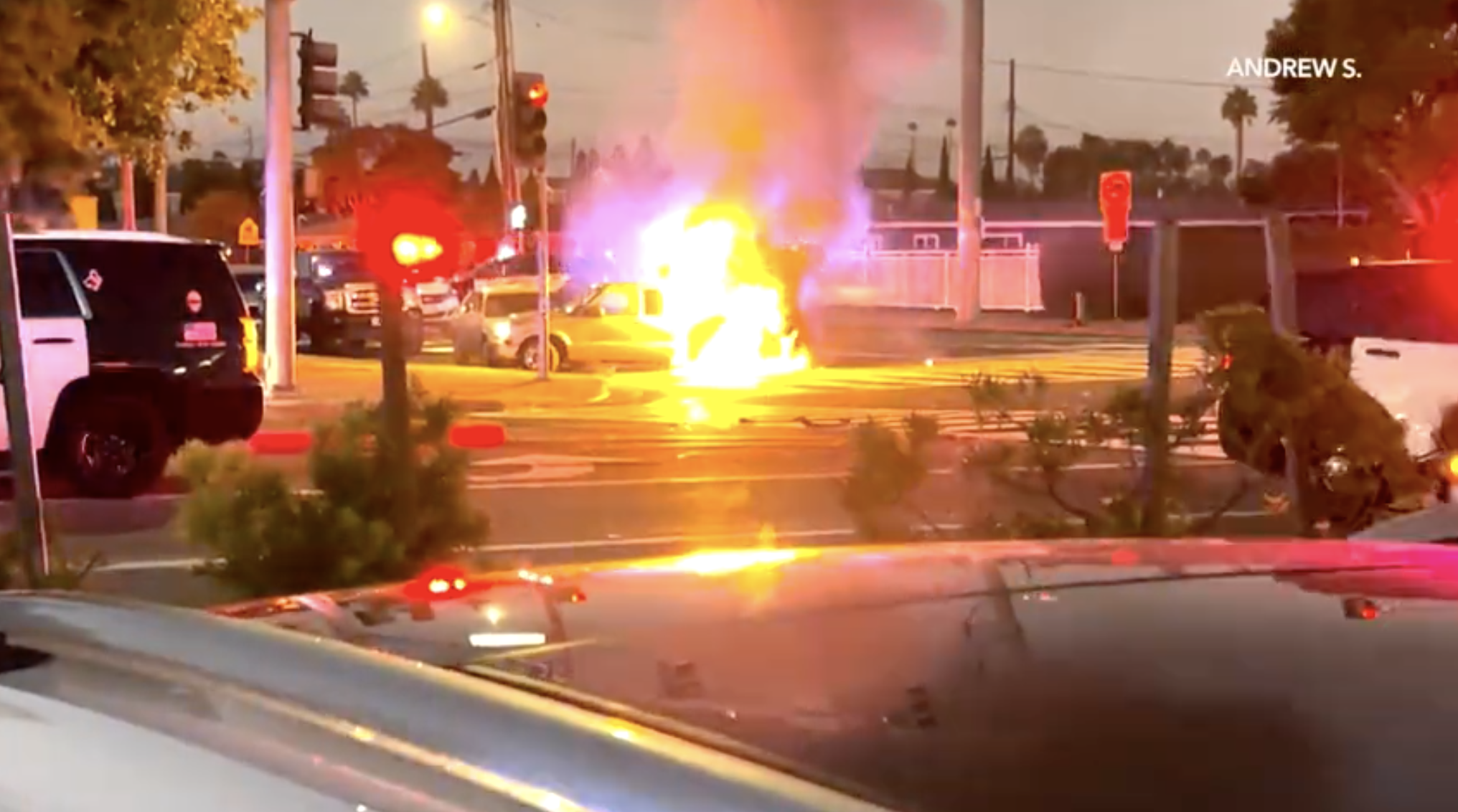 Man takes own life at end of fiery pursuit crash in Orange County