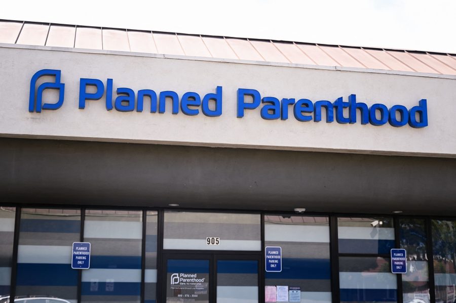 Planned Parenthood signage is displayed outside of a health care clinic in Inglewood, California on May 16, 2023. (Patrick T. Fallon/Getty Images)