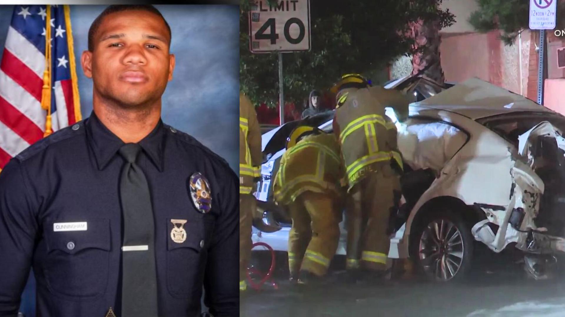 LAPD Officer Darrell Cunningham was killed in a Northridge crash involving a drunk driver on Nov. 4, 2023. (LAPD/OnScene.TV)