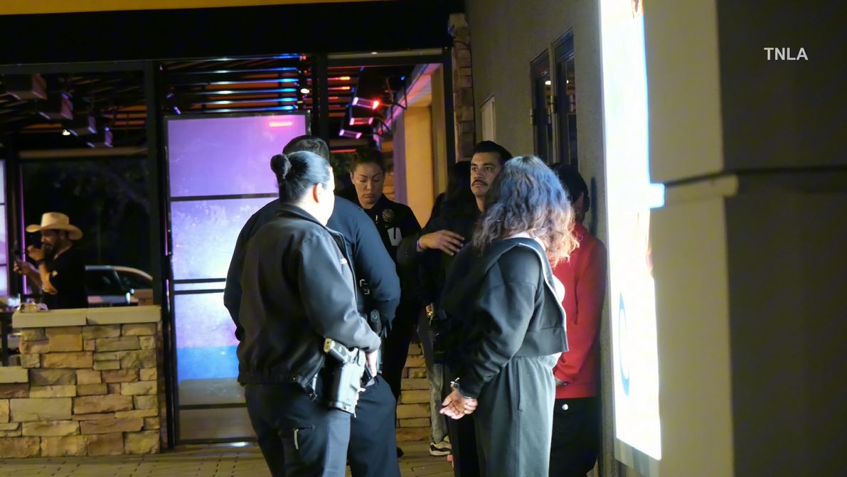 At least six juveniles were detained after gunfire erupted at a crowded Northridge shopping mall on Nov. 24, 2023. (TNLA)