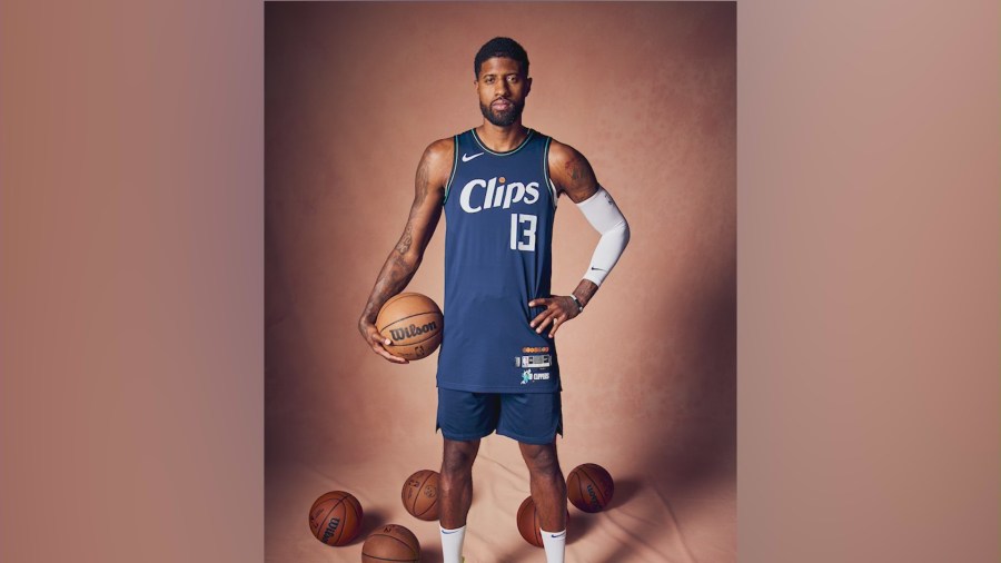 Clippers star Paul George rocks the team's new City Edition jersey which will make its debut in the new NBA In-Season Tournament on Nov. 12, 2023. (Los Angeles Clippers)