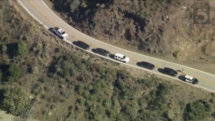 Authorities are investigating after a body was discovered in the Santa Clarita Valley on Nov. 6, 2023. (KTLA)