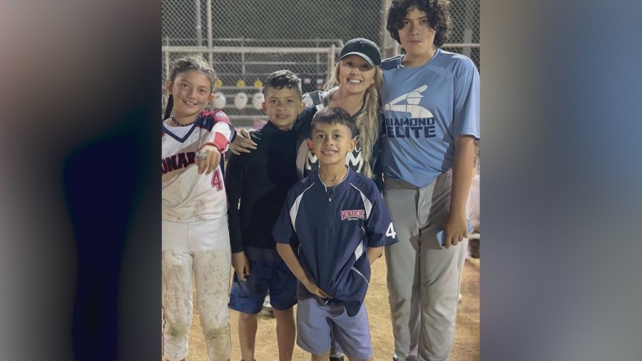 Lisa Park-Ortiz and her children in a family photo.