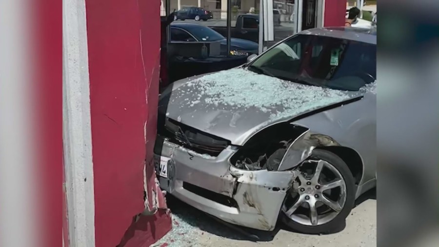 Previous incident of a vehicle crashing into a West Hollywood barber shop. (Trendsetters Barbershop)