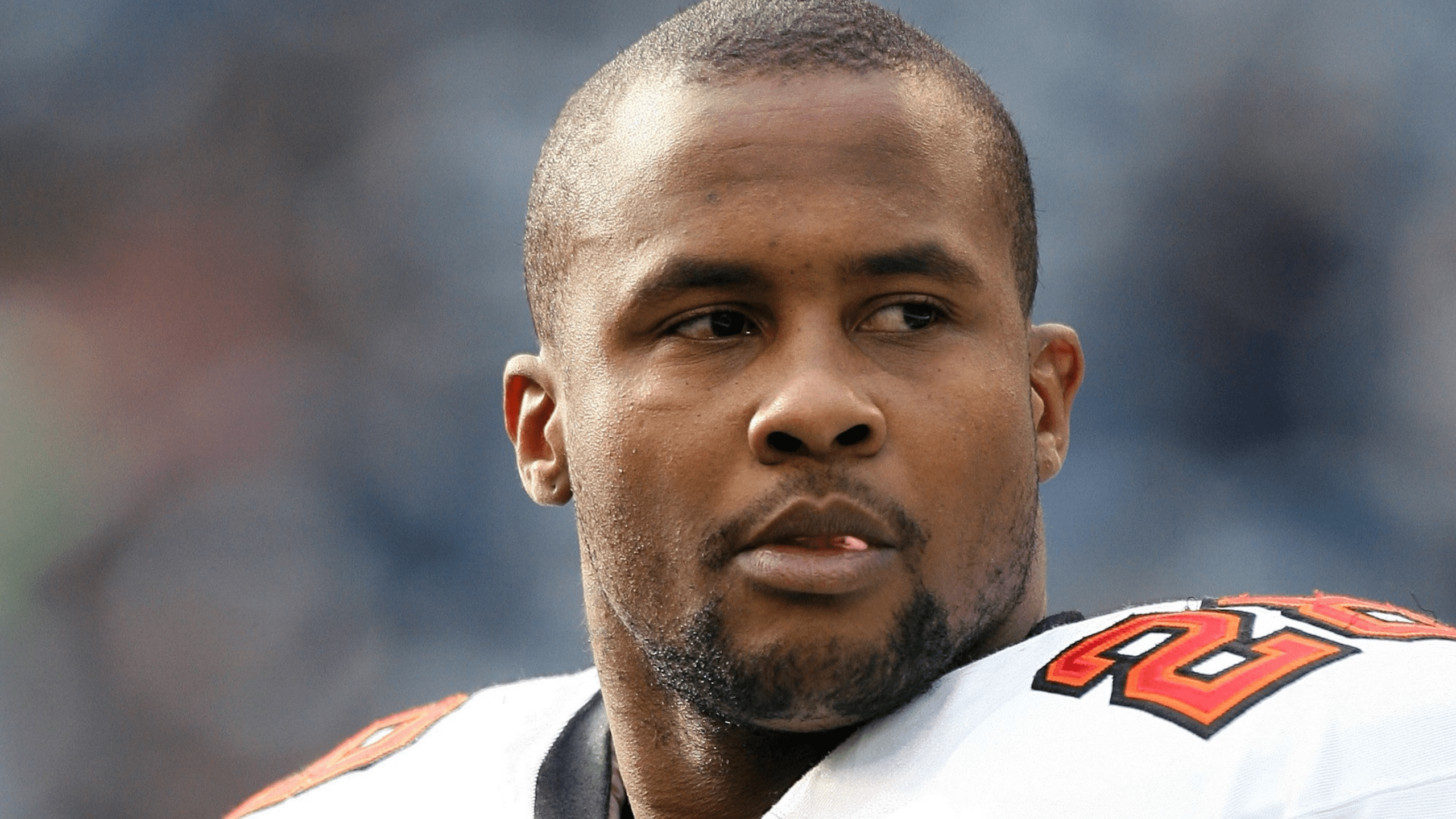 Derrick Ward of the Tampa Bay Buccaneers warms up prior to a game on December 20, 2009, in Seattle.