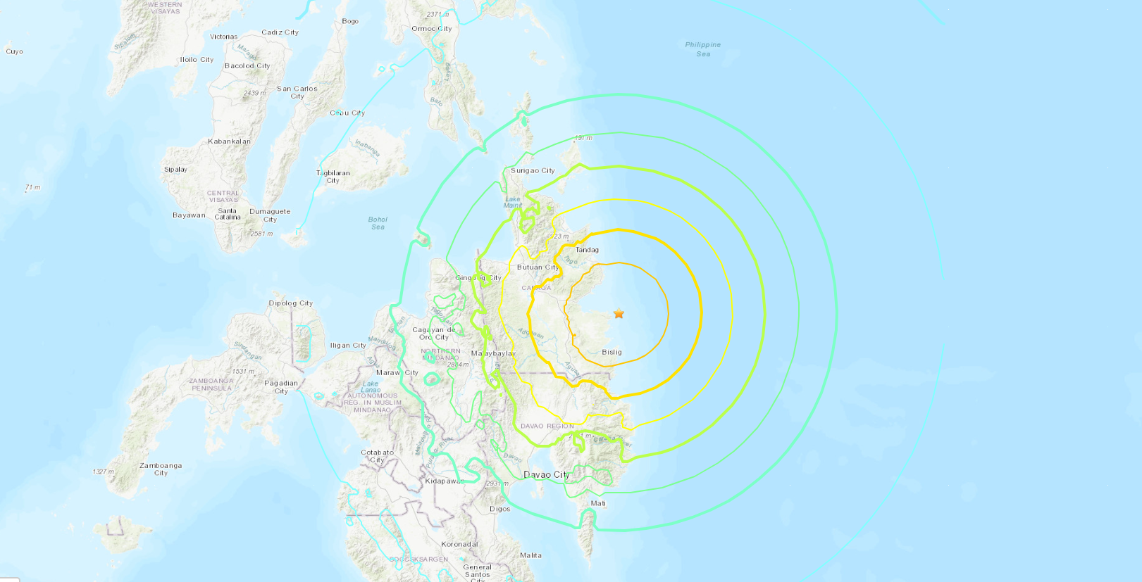 7.6 magnitude earthquake strikes off the southern Philippines and a tsunami warning is issued