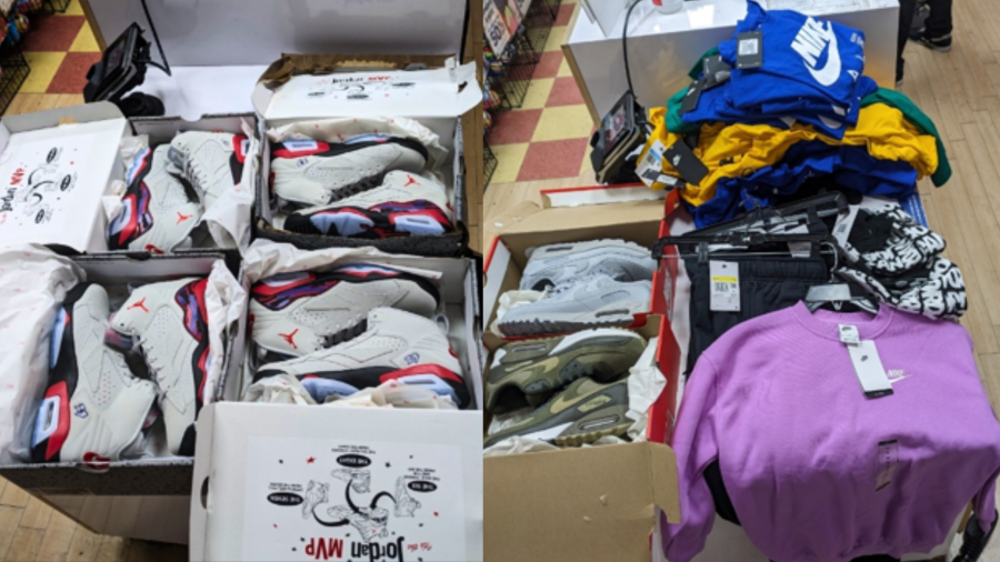 Four people were arrested for stealing thousands of dollars worth of merchandise from a Highland Park shoe store on Dec. 6, 2023. (Los Angeles Police Department)