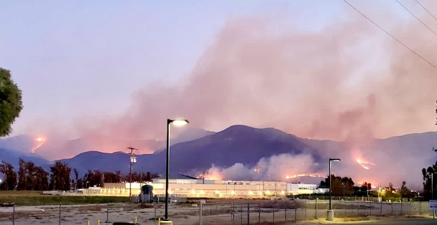 A brush fire burns in northern Ventura County on Dec. 9, 2023. (Ventura County Fire Department)