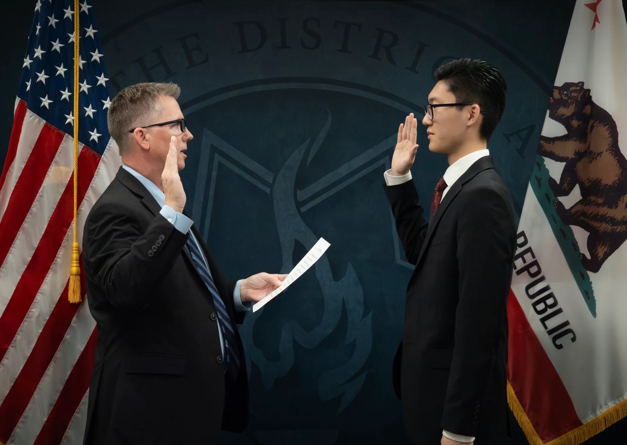 Peter Park Swearing in with Tim Ward.