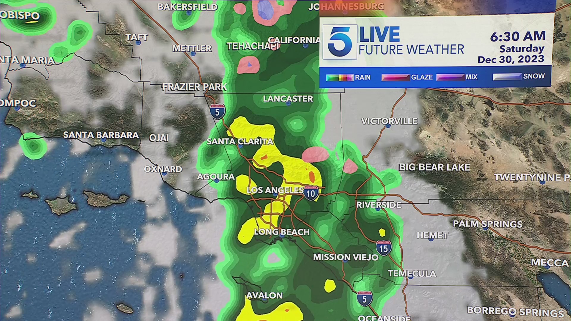 Rain on the way for Southern California over the New Year's holiday weekend. (KTLA)