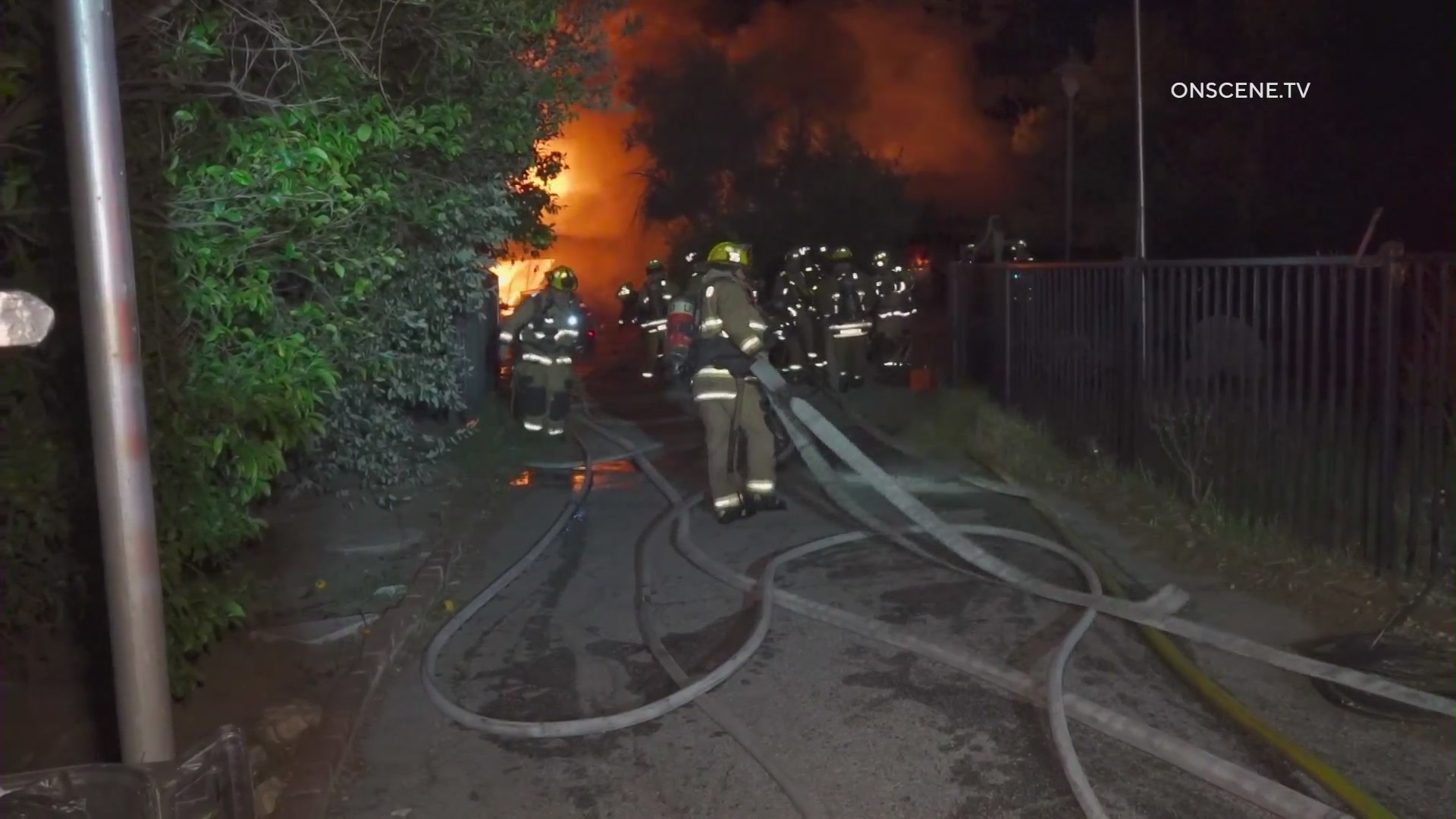 Firefighters battle ammunition fueled fire in Sylmar