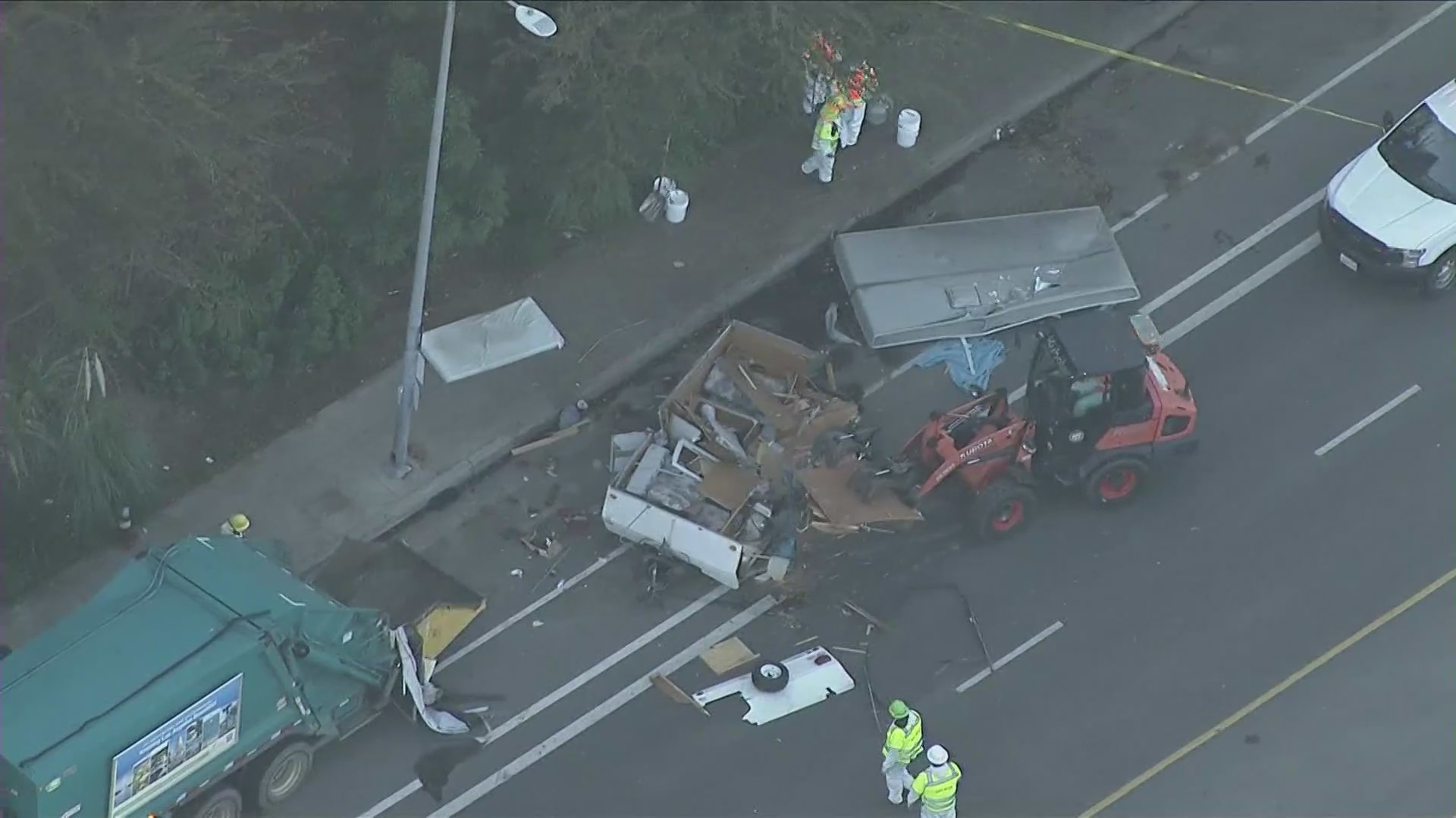 Authorities begin massive RV encampment cleanup in Hollywood Hills