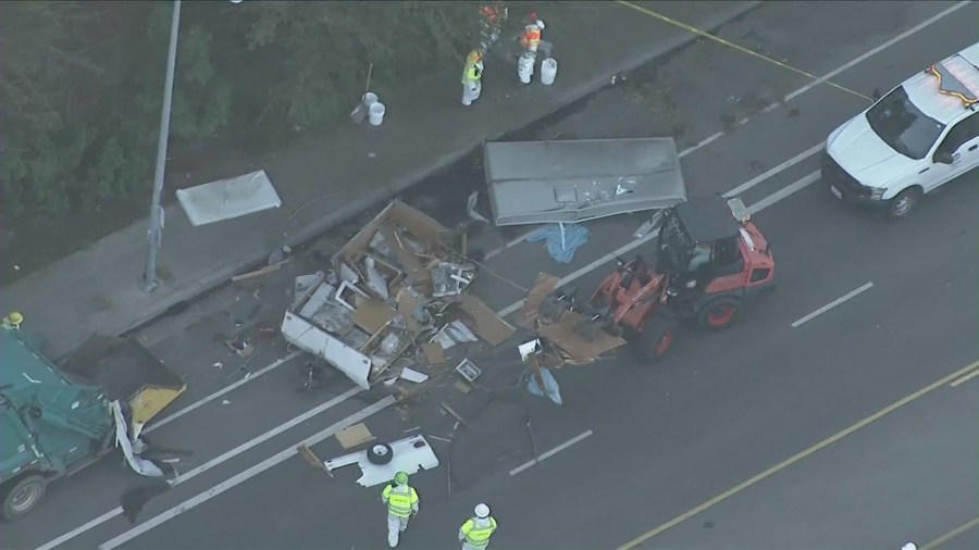 Authorities begin massive RV encampment cleanup in Hollywood Hills 