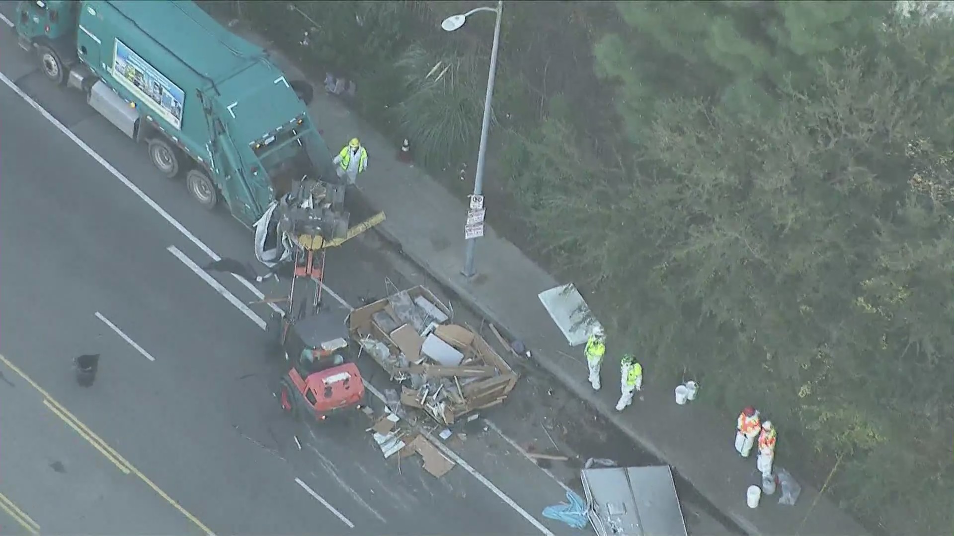 Authorities begin massive RV encampment cleanup in Hollywood Hills