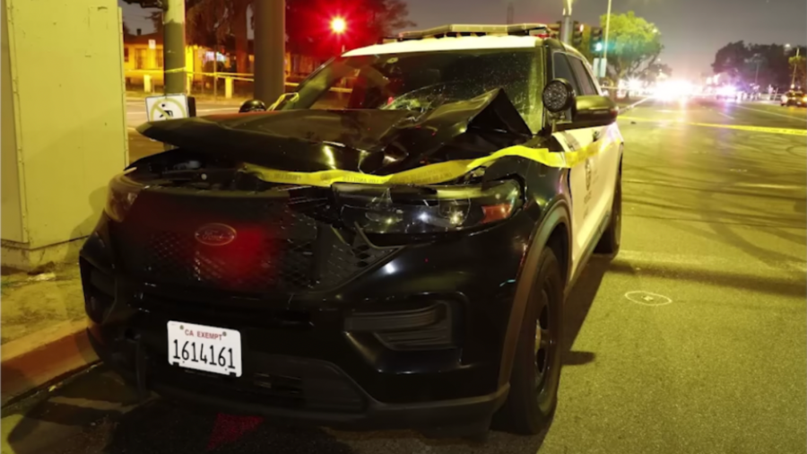 Video released of fatal traffic collision involving LAPD squad car, pedestrian