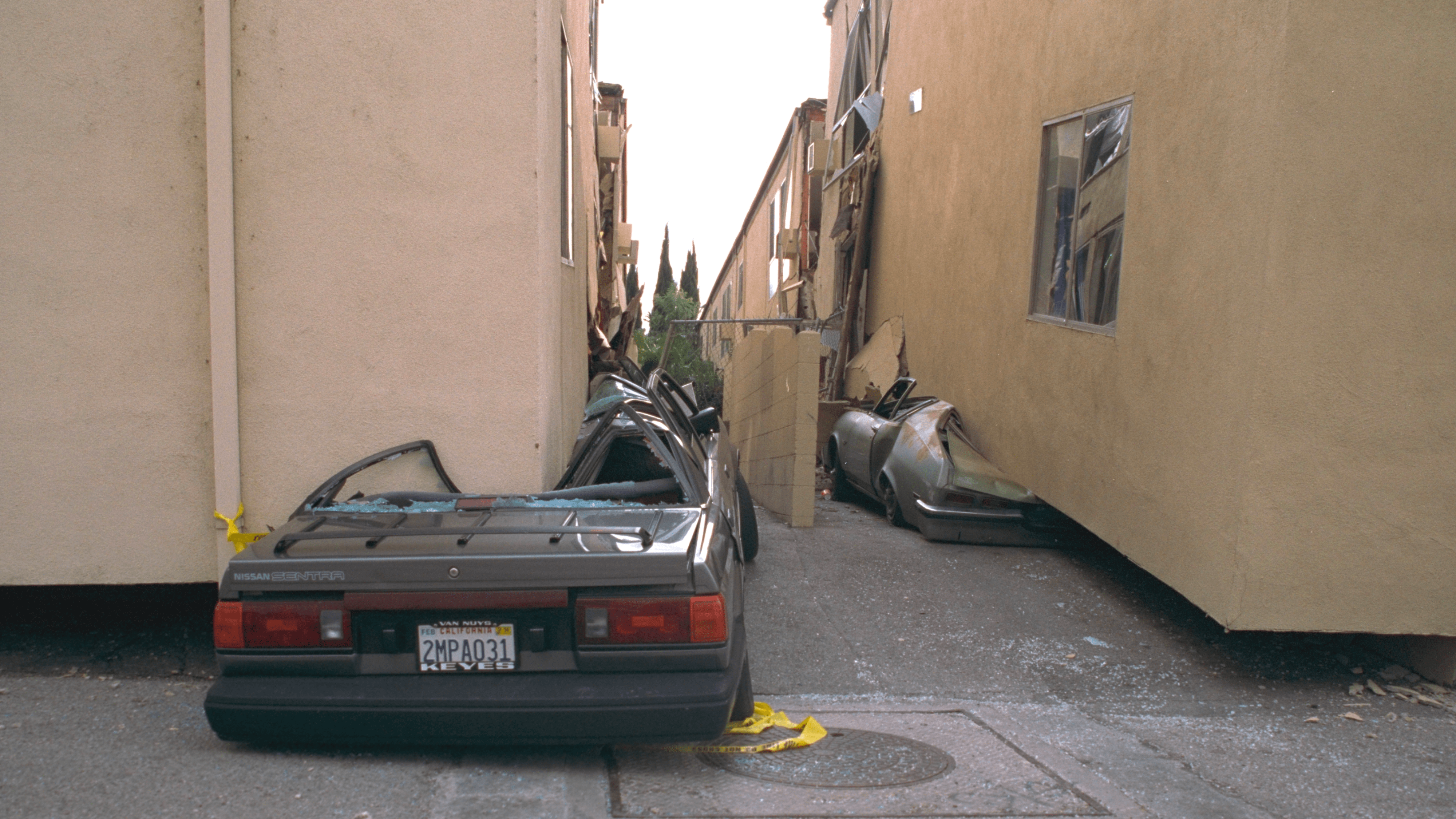 Damage is seen from the 1994 Northridge earthquake