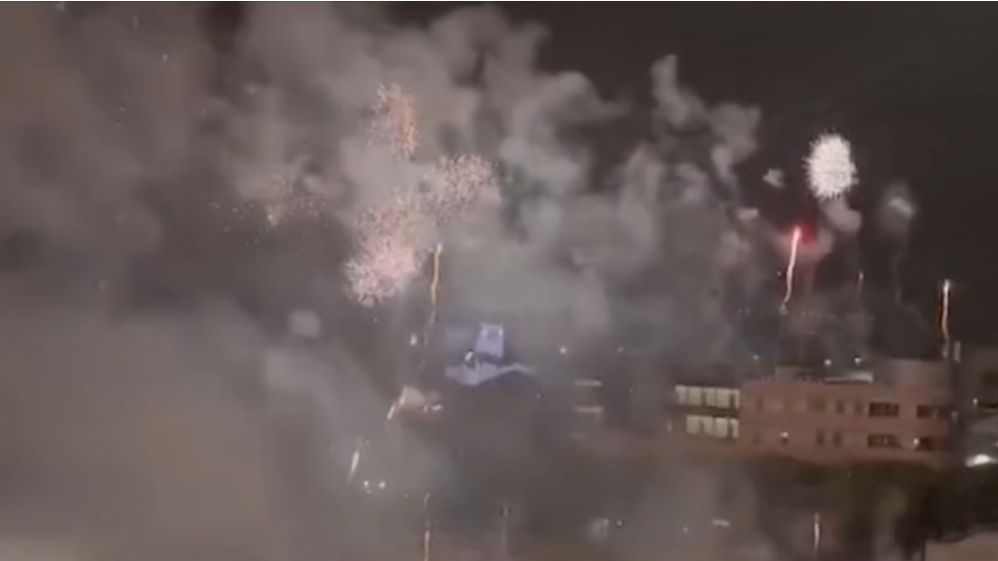 Illegal fireworks show erupts in downtown L.A.