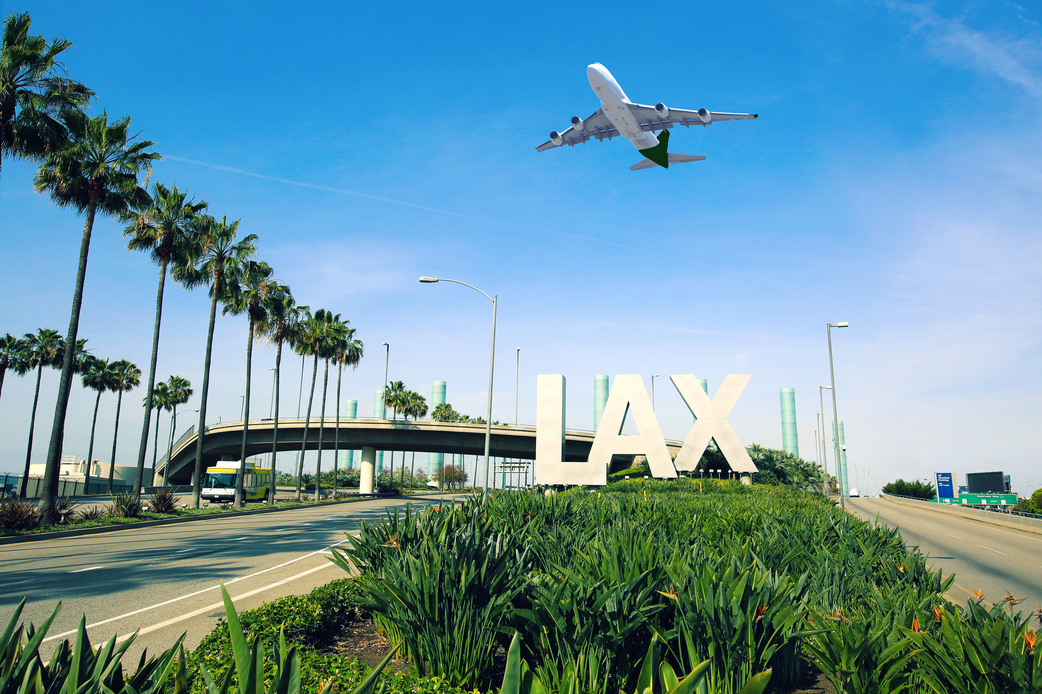 A plane landing at Los Angeles International Airport (Getty Images)