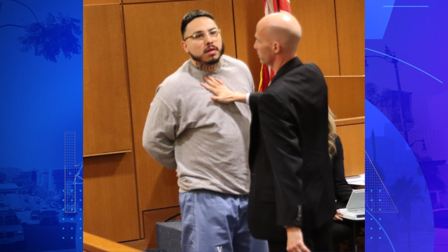 Euren Balbuena seen at a sentencing hearing following a brief altercation during the reading of victim impact statements on Jan. 17, 2024. (Ventura County District Attorney’s Office)