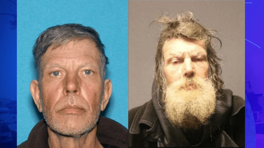 From left: Stephen “Steve” Smallwood, 62, in photos from 2022 and 2023. (Westminster Police Department)