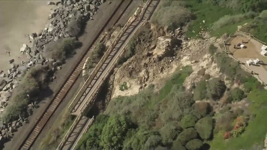 Rail service still suspended as crews continue removing landslide debris from tracks in O.C.
