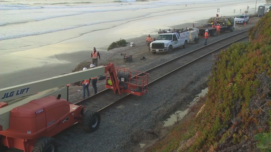 Rail service still suspended as crews continue removing landslide debris from tracks in O.C.
