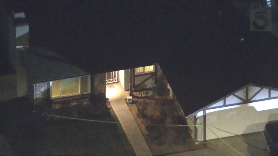 vAuthorities are investigating after four people were found dead in a Palmdale home on Jan. 16, 2024. (KTLA)