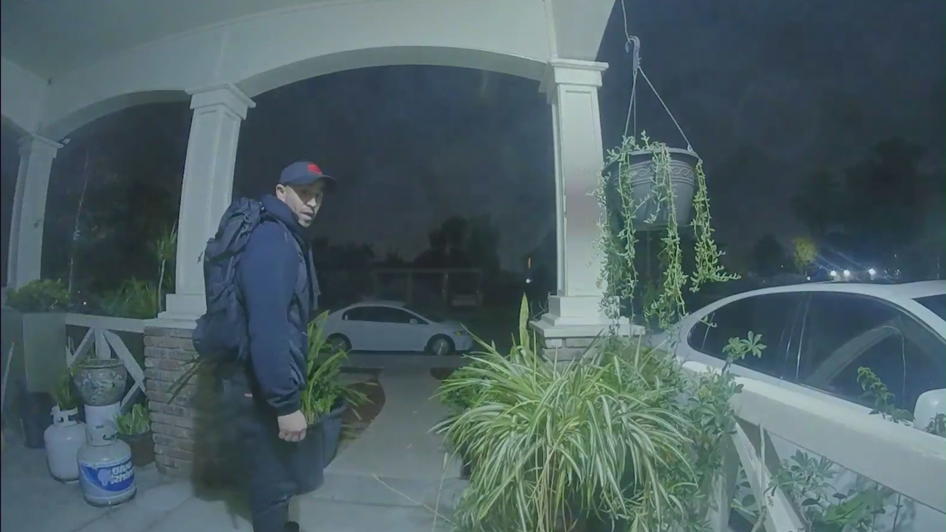 Police are searching for a serial burglar wanted for targeting homes across Orange County in December 2023. (Tran Family)