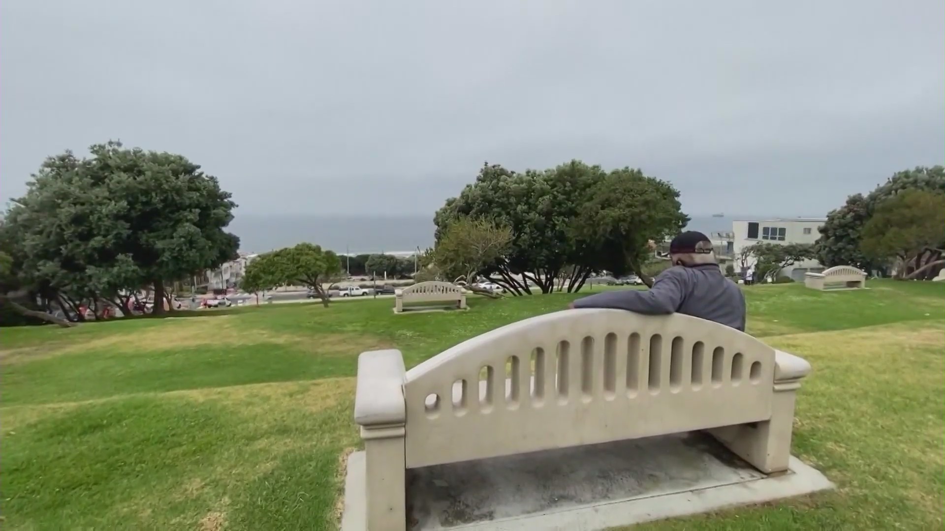 Seaside views from Bruce's Beach Park in Manhattan Beach, California. (KTLA)