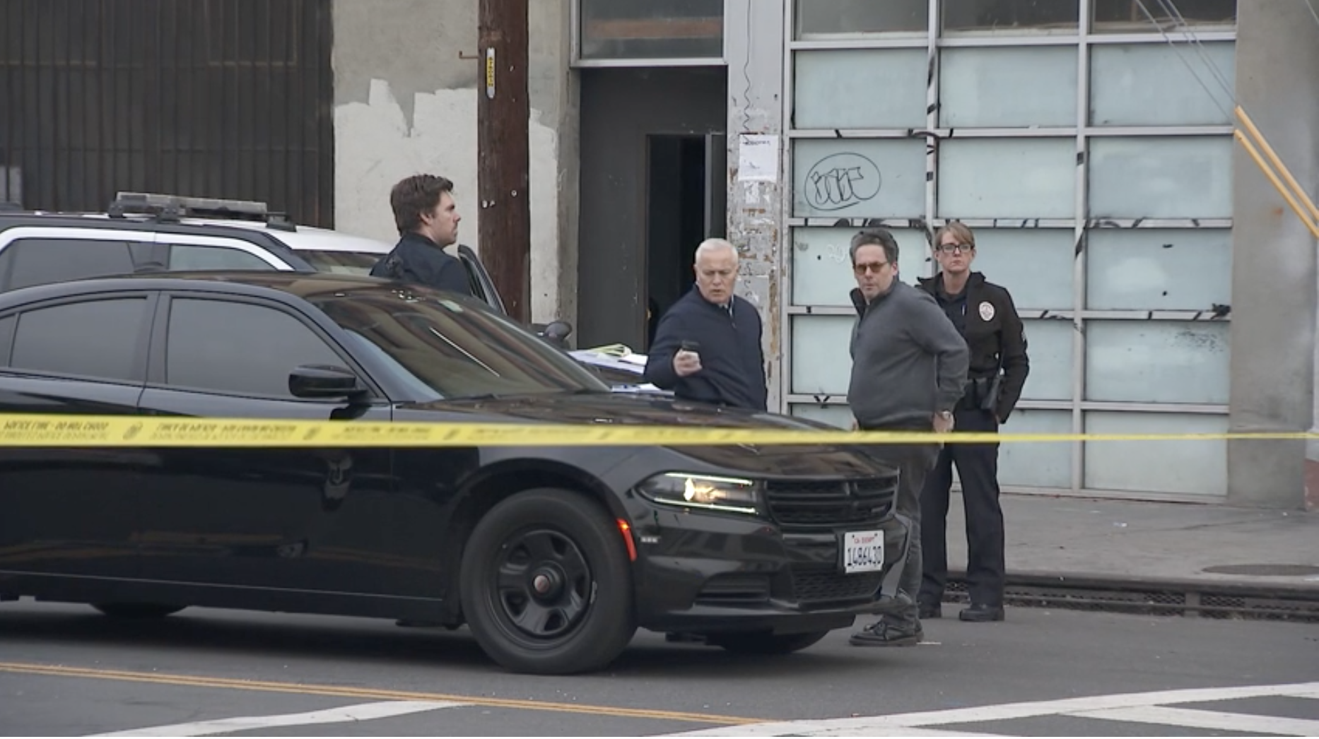 LAPD is investigating an officer-involved shooting in downtown L.A. that left a man dead on Feb. 3, 2024. (KTLA)