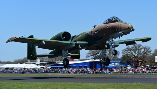 The Air Combat Command A-10 Thunderbolt II Demonstration Team, performing at the Pacific Airshow in Huntington Beach. (Pacific Airshow)