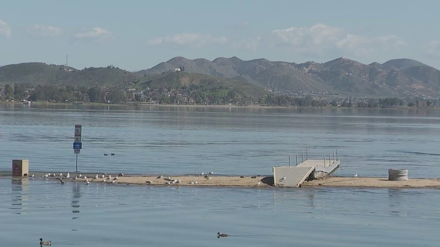 Lake Elsinore located in Riverside County, California. (KTLA)