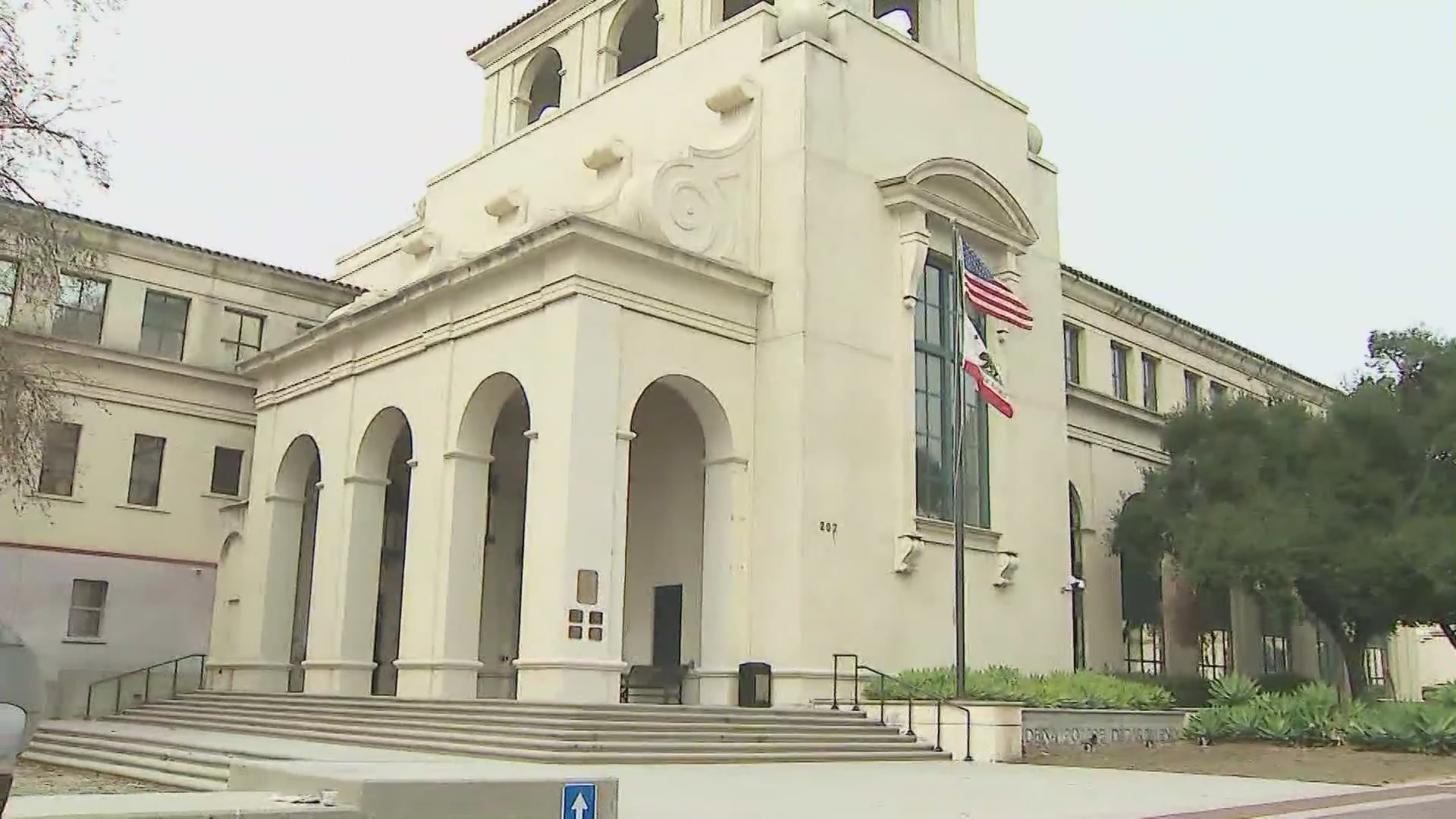 The Pasadena Courthouse located on East Walnut Street. (KTLA)