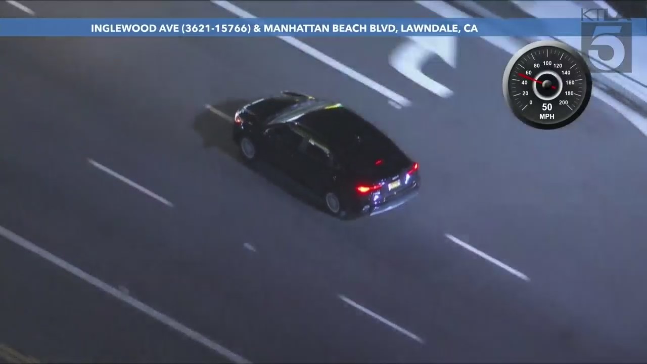 A man was arrested after barricading inside a Torrance apartment following a high-speed pursuit through Los Angeles County on Feb. 2, 2024. (KTLA)