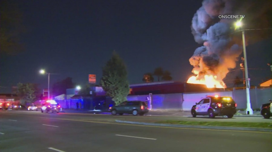 Deadly fire breaks out at reported illegal cannabis operation in South Los Angeles 